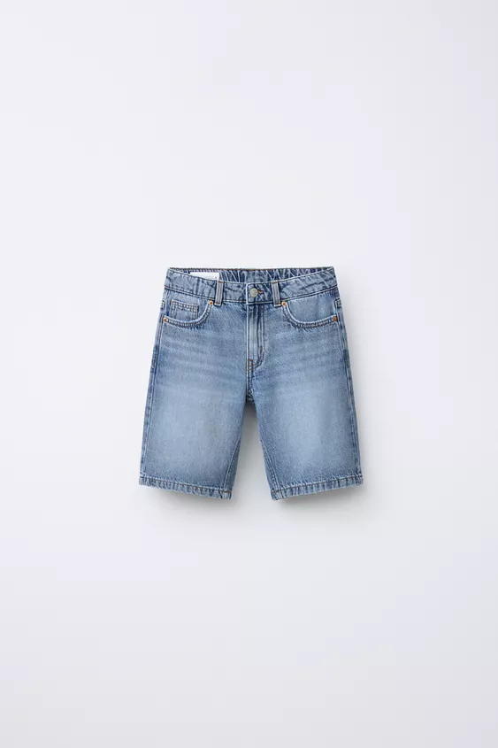 STRAIGHT DENIM SHORTS | Zara US