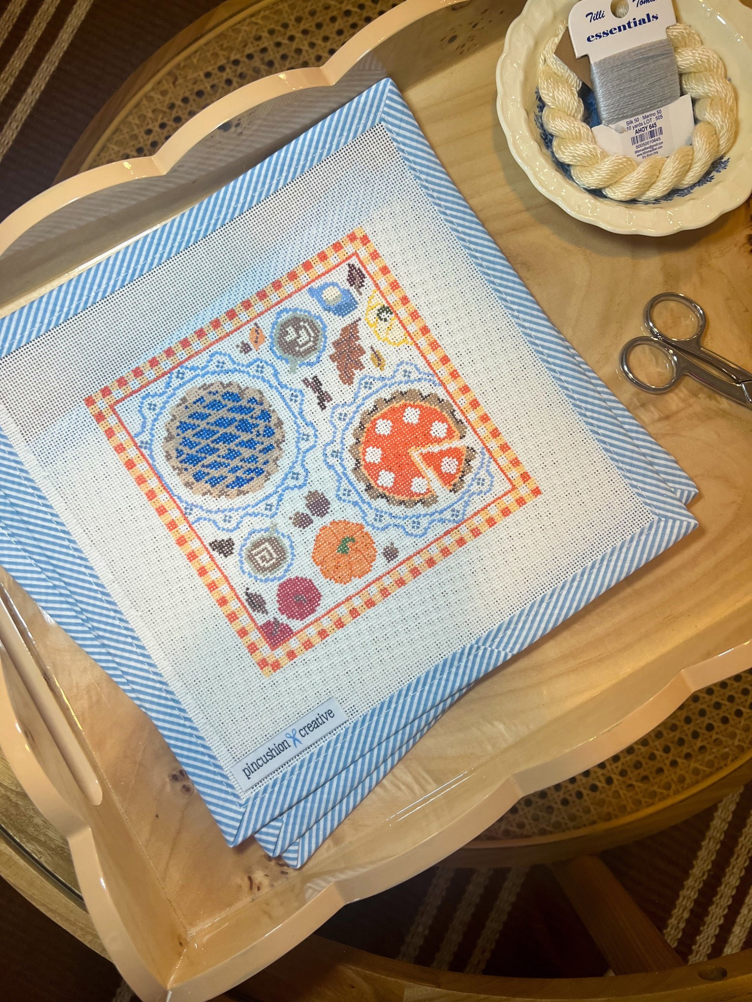 Thanksgiving dessert needlepoint canvas 🥧☕️

#LTKGiftGuide #LTKHoliday #LTKSeasonal