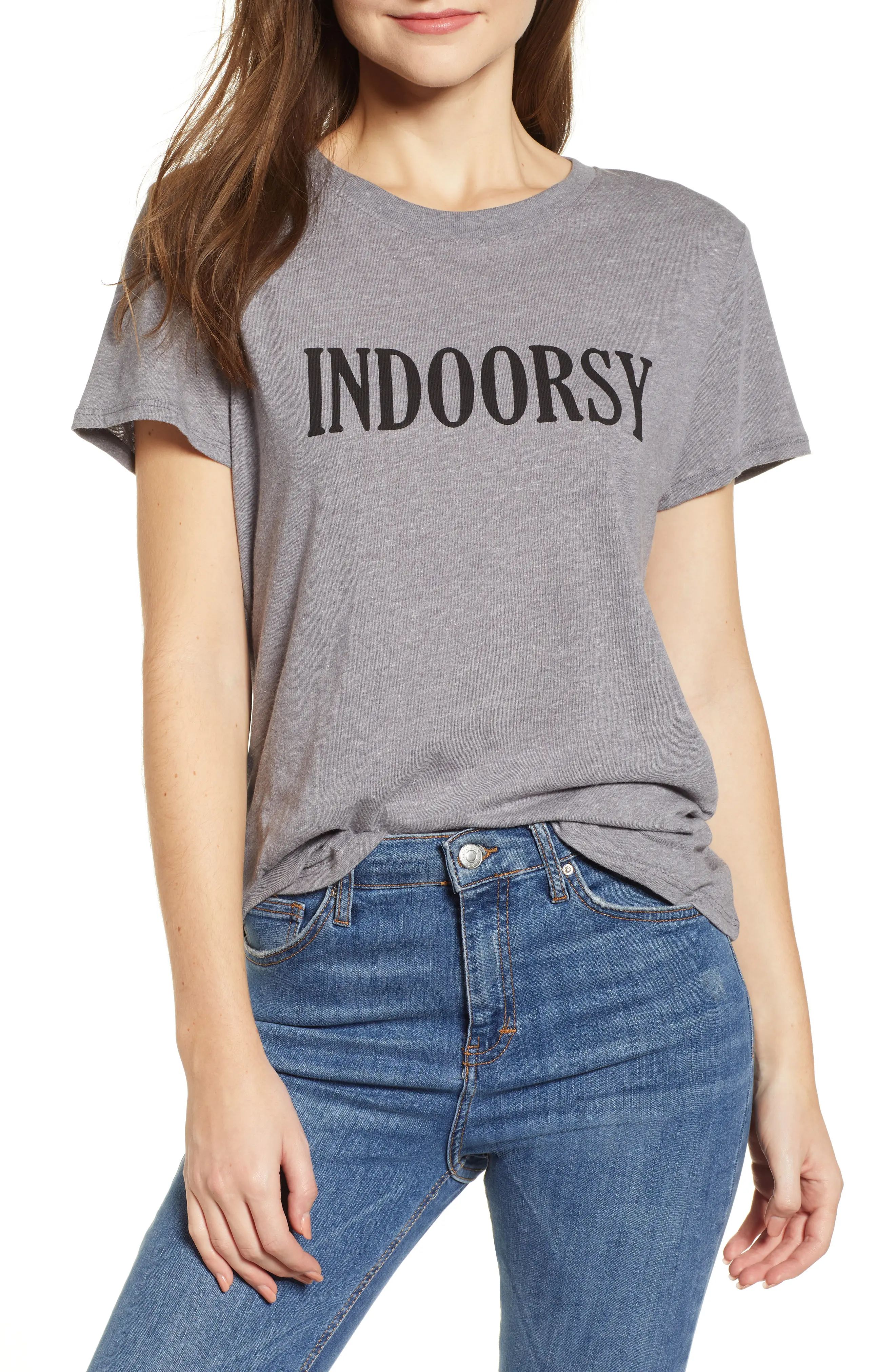 Women's Sub Urban Riot Indoorsy Graphic Tee, Size X-Small - Grey | Nordstrom
