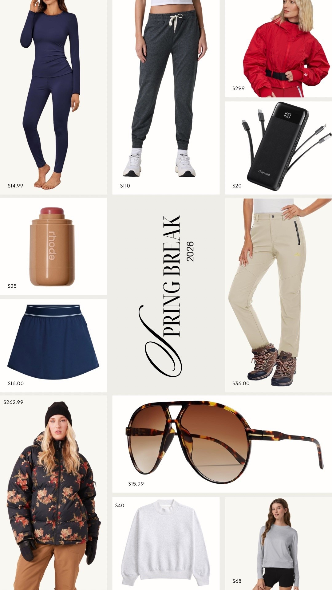 Spring break faves! 

#LTKfitnessgoals #LTKSeasonal #LTKootd