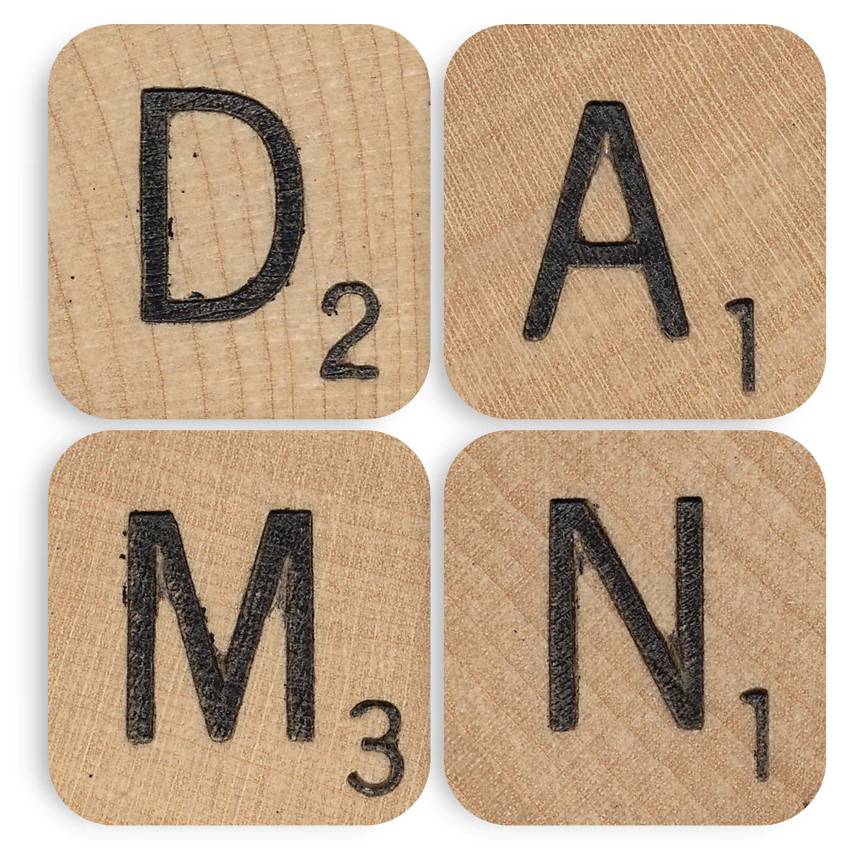 Damn Scrabble Tiles | Set of 4 Coasters | Tart By Taylor
