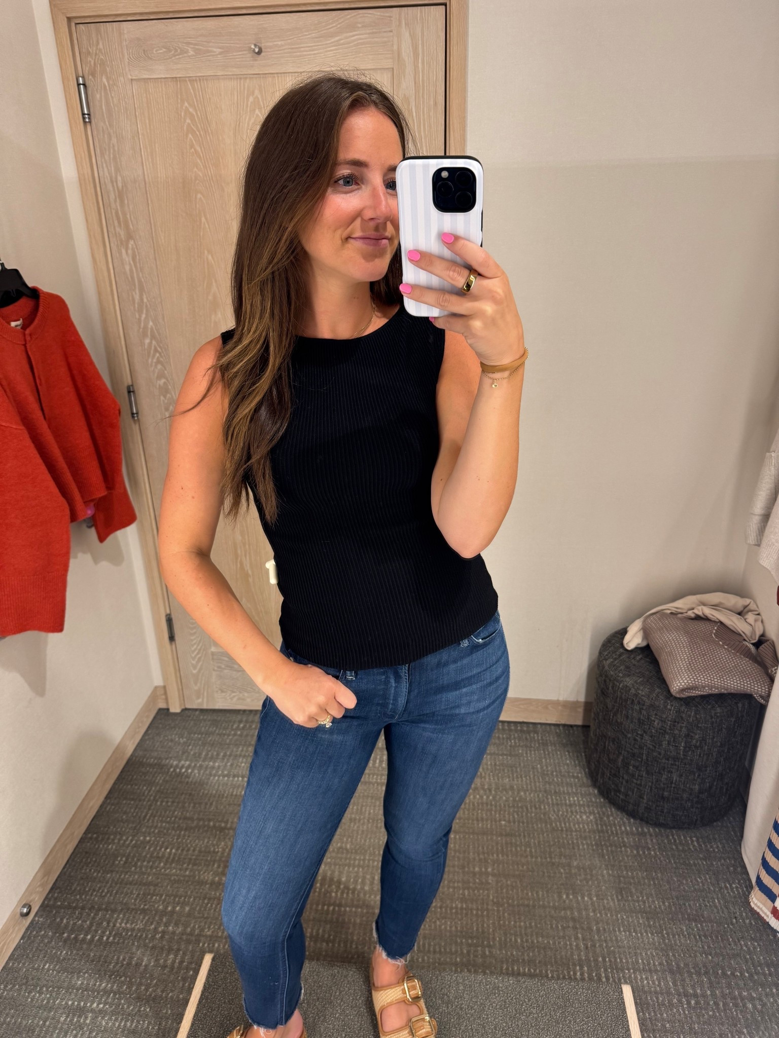 So impressed with this top!!!! I ended up getting it in the tan color. I love how stretchy it is & love the ribbed material! 
Wearing size small 

#LTKFindsUnder100 #LTKSaleAlert #LTKFindsUnder50