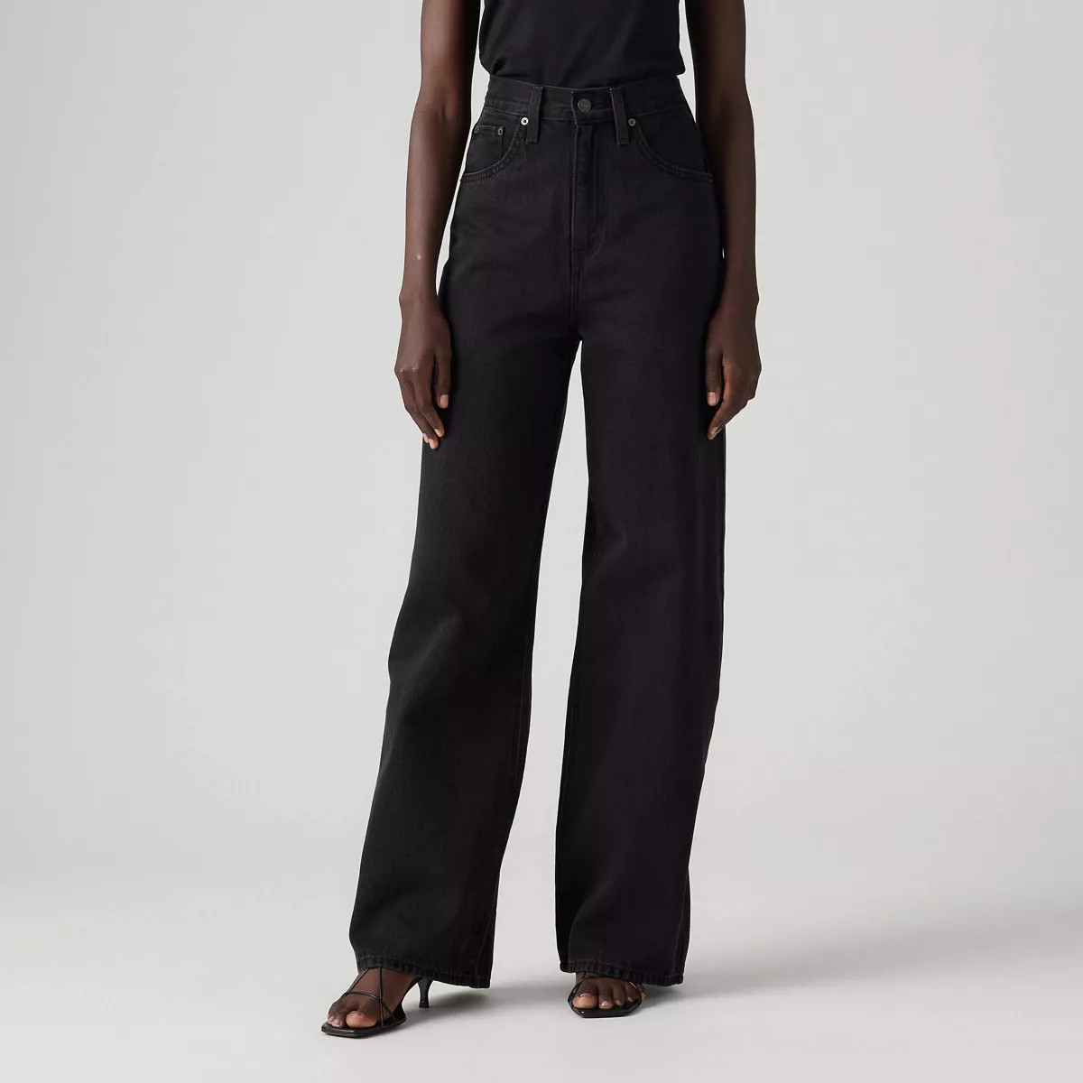 Levi's® Women's High-Rise Cinch Baggy Jeans - Invested Indigo 26: Lightweight Denim, Straight Le... | Target