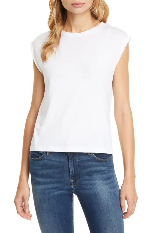 FRAME Le High Rise Muscle Tee in Blanc at Nordstrom, Size X-Large | Nordstrom