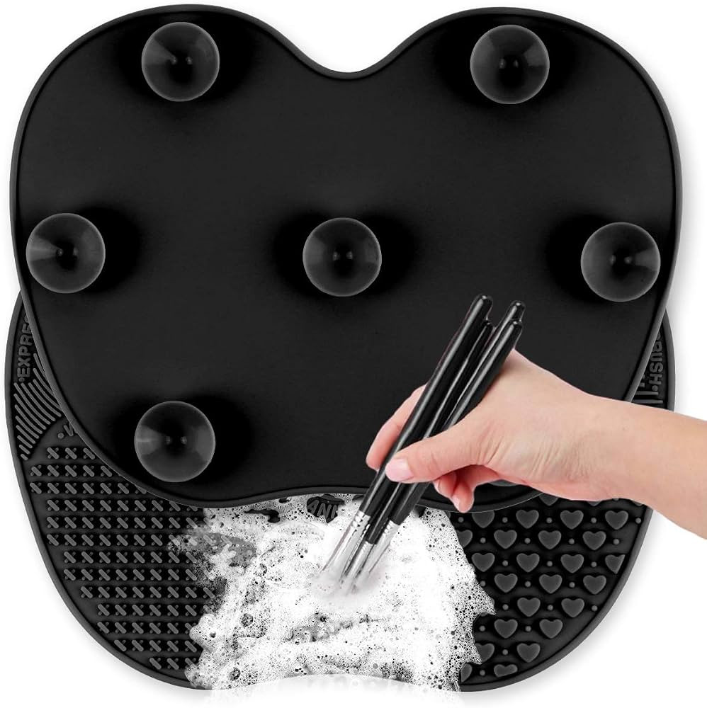 Ranphykx Silicon Makeup Brush Cleaning Mat Makeup Brush Cleaner 9x6.6 inch Big Size Pad Cosmetic ... | Amazon (US)