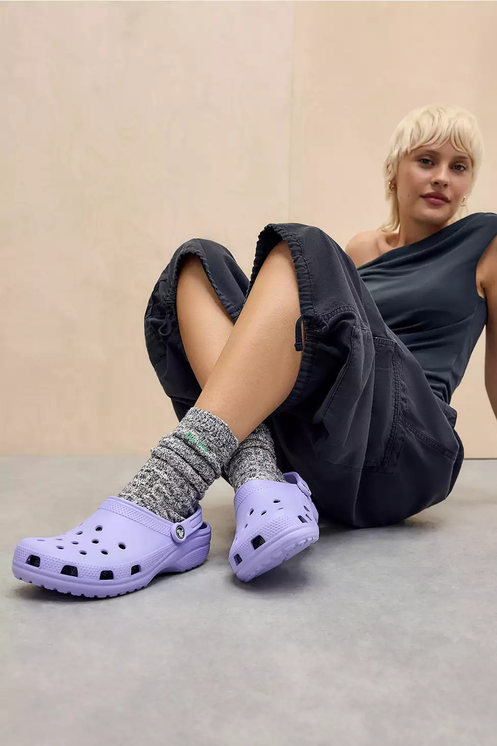 Crocs Purple Classic Clogs - Purple UK 4 at Urban Outfitters | Urban Outfitters UK