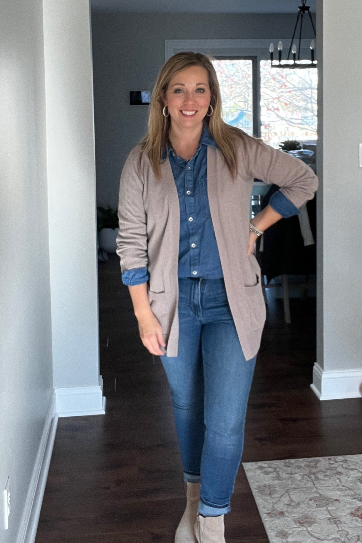 Easy Sunday style! Adding an extra style element to my Elevate Style & Beauty group over on Facebook! Daily style finds! Could be from Amazon, Target, Walmart, Old Navy - any of our favorite stores! 

Do you own a denim shirt? Today's find is this fun shirt from Target! I got it a few weeks ago and wear it all the time with sweaters, puffer vests, graphic tees. It washes well and looks great with pretty much anything! 

Cardigan was a fun Costco find. I always look there for fun basics and layering pieces!

#LTKmidsize #LTKfindsunder50 #LTKstyletip