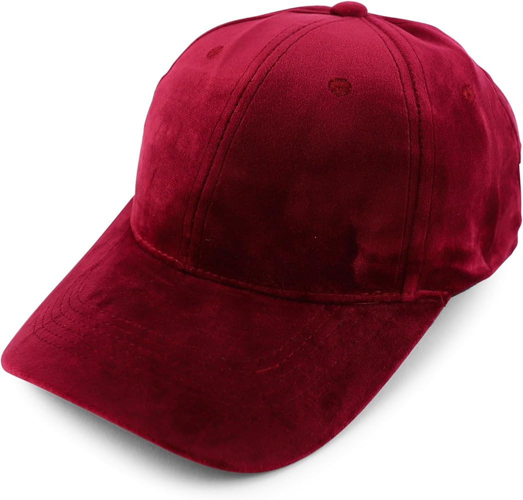 Women's Structured 6 Panel Soft Velvet Baseball Cap | Amazon (US)