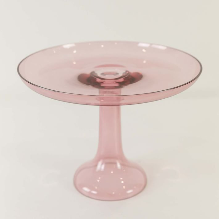 Estelle Colored Glass Cake Stand | West Elm (US)