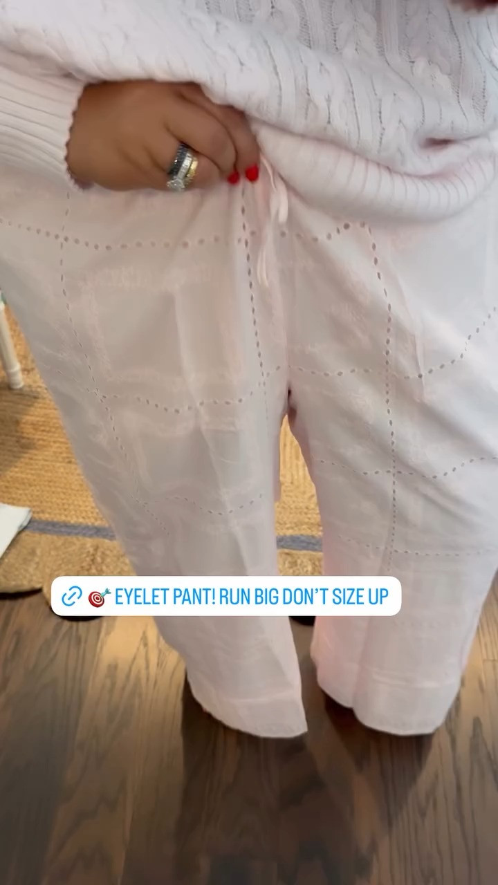 Super cute eyelet pants!