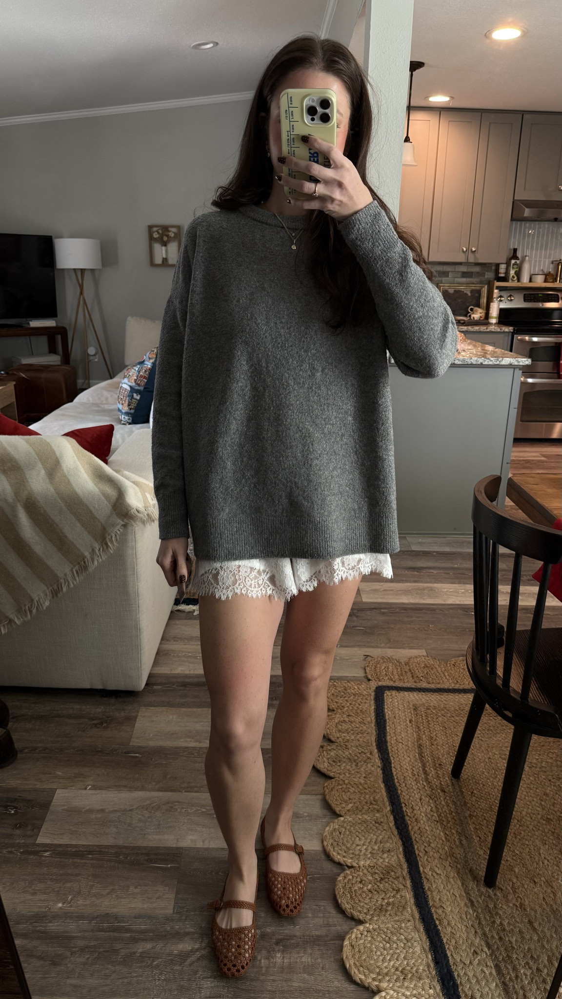 outfit of the day! ballet flats, amazon, amazon fashion, lace shorts, amazon find, express, dresstoexpress, phone case, fall fashion 

 

#LTKootd #LTKSeasonal #LTKFindsUnder50