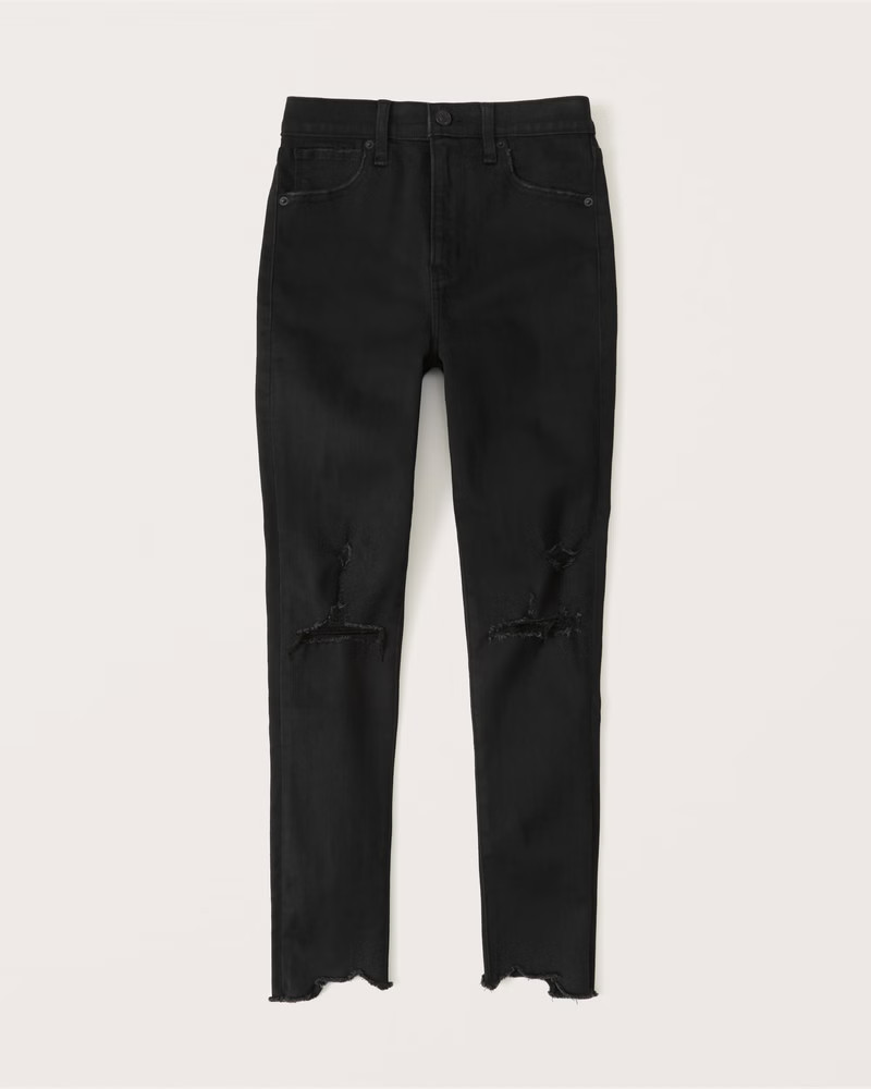 Curve Love High Rise Super Skinny Ankle Jeans | Abercrombie & Fitch (US)