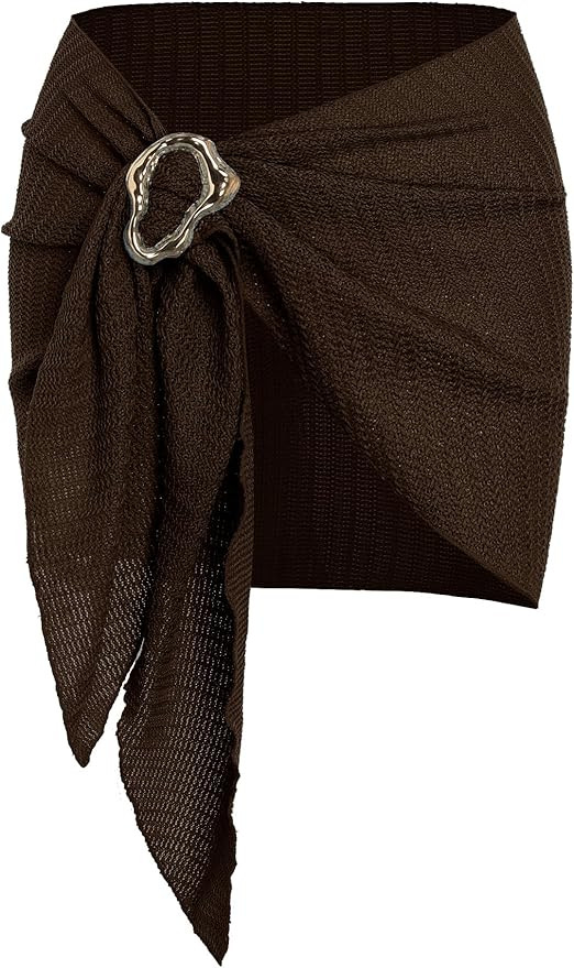 ZAFUL Boho Beach Cover Ups for Women Sarong Coverups Sheer Bikini Chiffon Wraps Skirts for Swimwe... | Amazon (US)