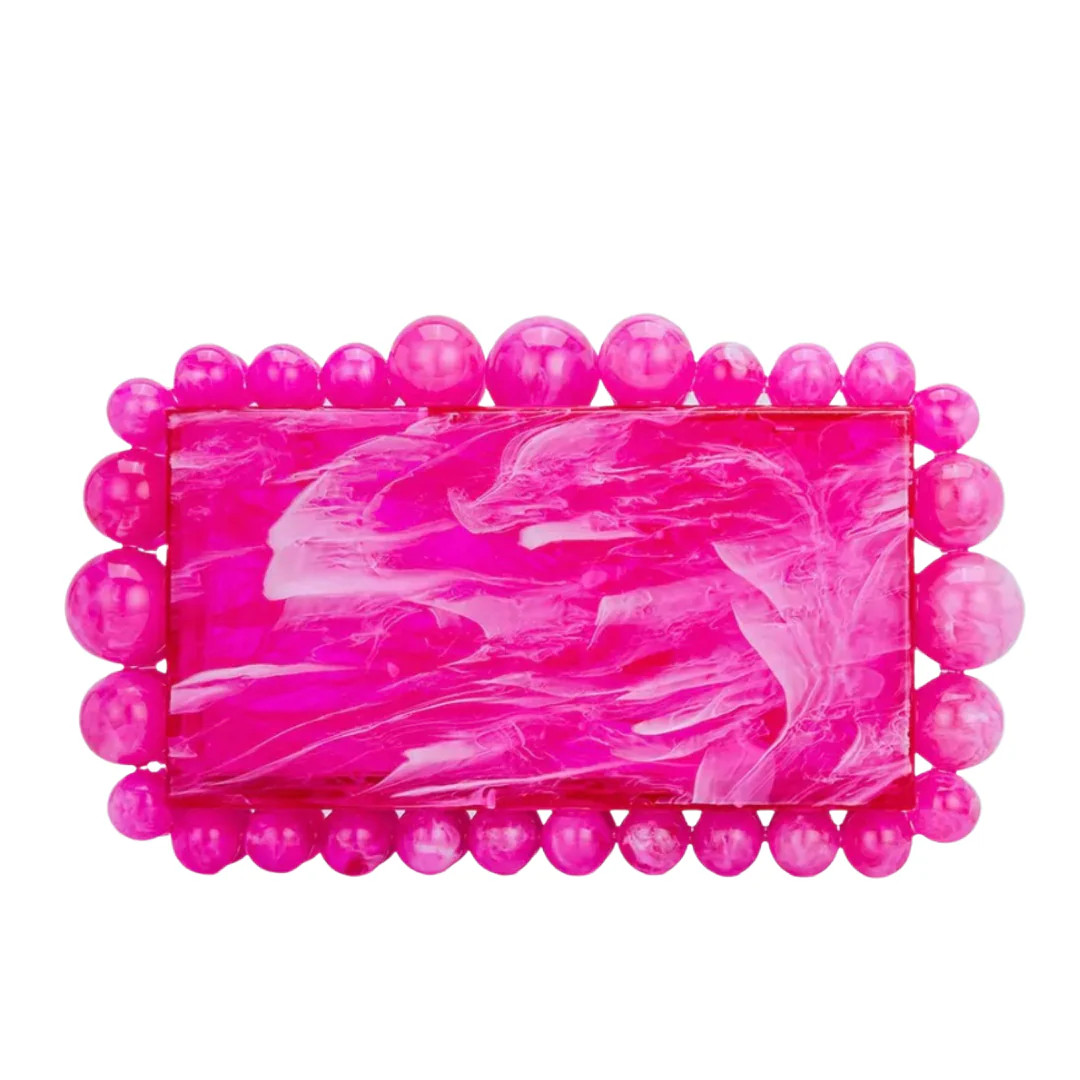 Hot Pink Acrylic Bubble Clutch | Sea Marie Designs