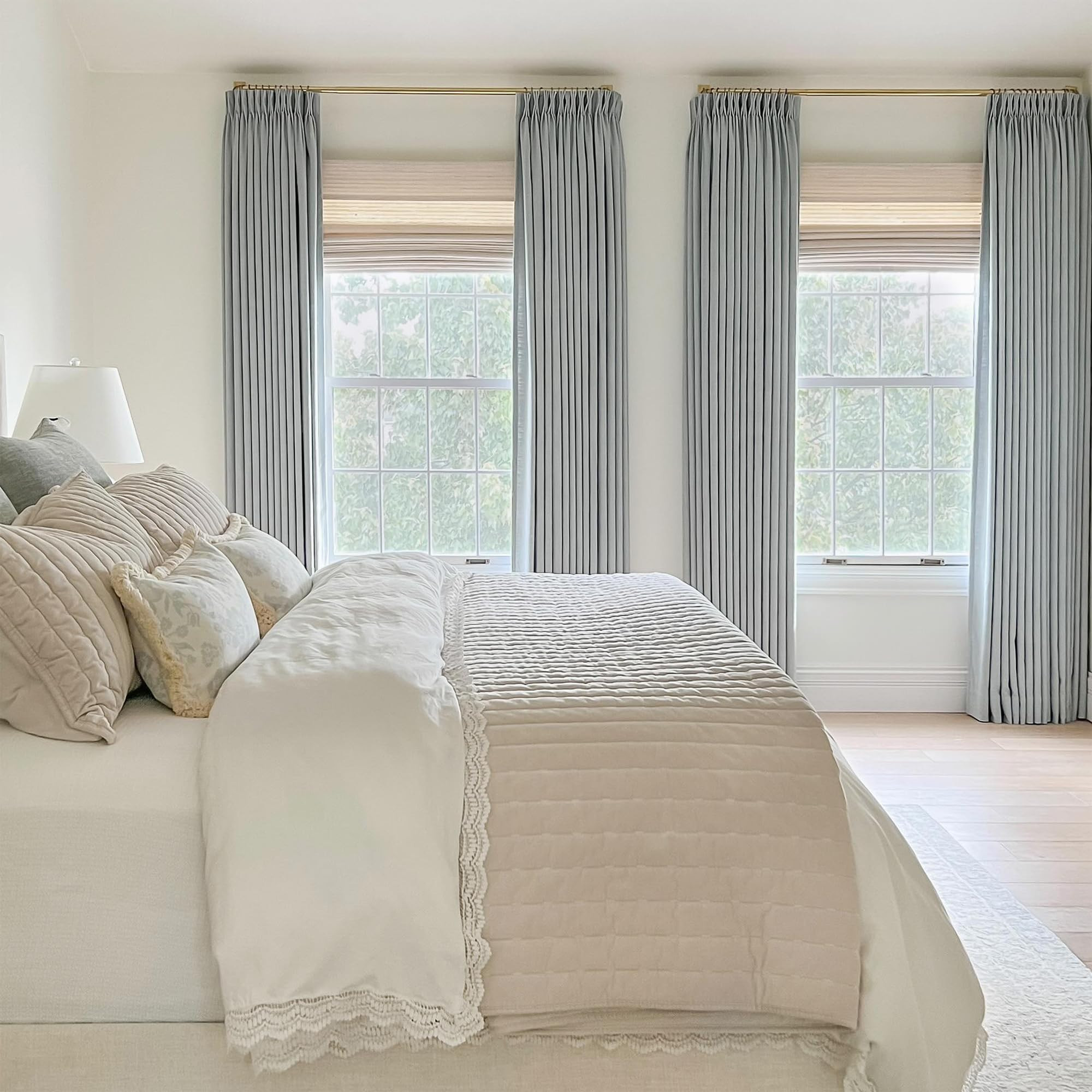 TWOPAGES Isabella Customizable Linen Textured Cotton Curtain for Living Room Bedroom Custom Made ... | Amazon (US)