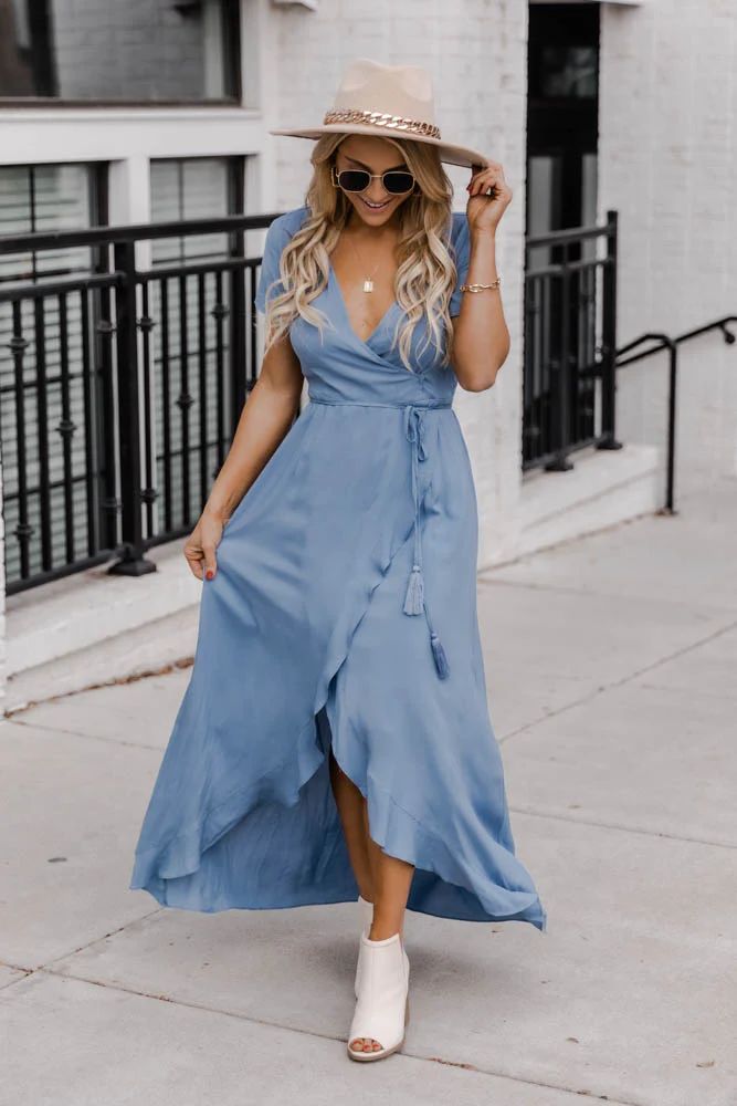 A Magnificent Night Blue Maxi Dress | The Pink Lily Boutique