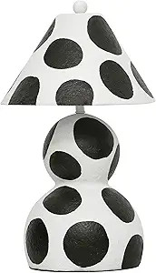 Tov Furniture Lerici Black and White Papier Mache Table Lamp | Amazon (US)