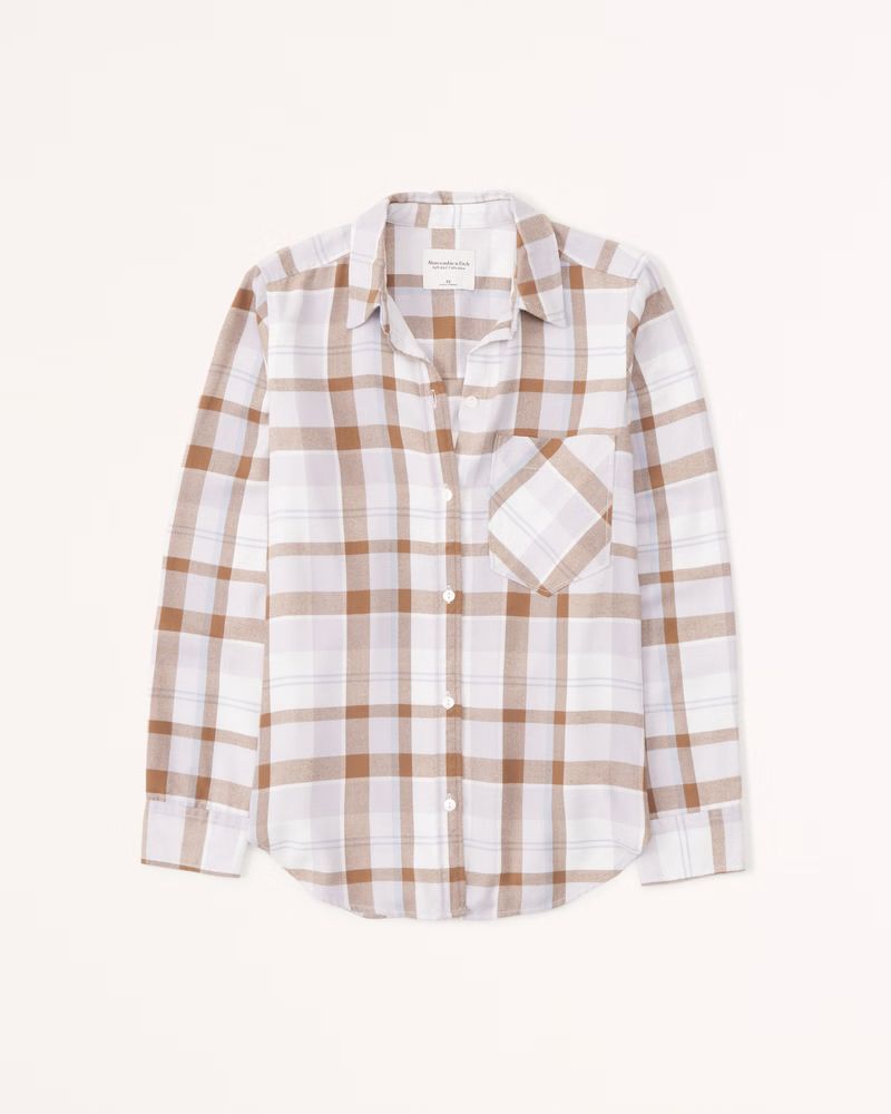 Women's Relaxed Flannel | Women's Tops | Abercrombie.com | Abercrombie & Fitch (US)