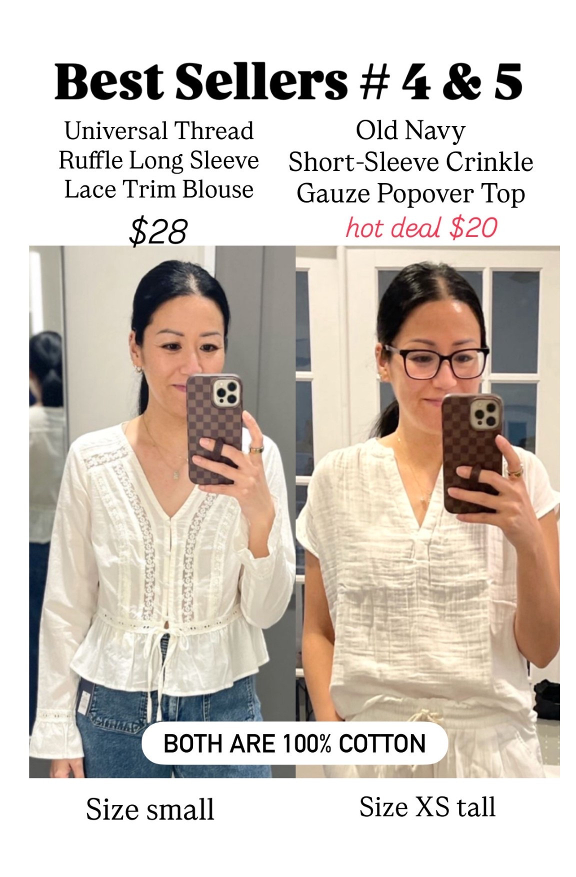 100% cotton tops


#LTKSaleAlert #LTKOver40 #LTKSeasonal