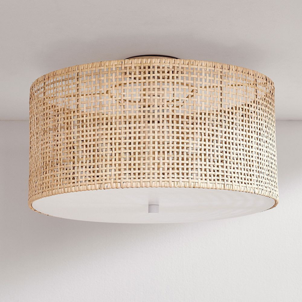 Woven Flush Mount (18") | Pottery Barn Teen
