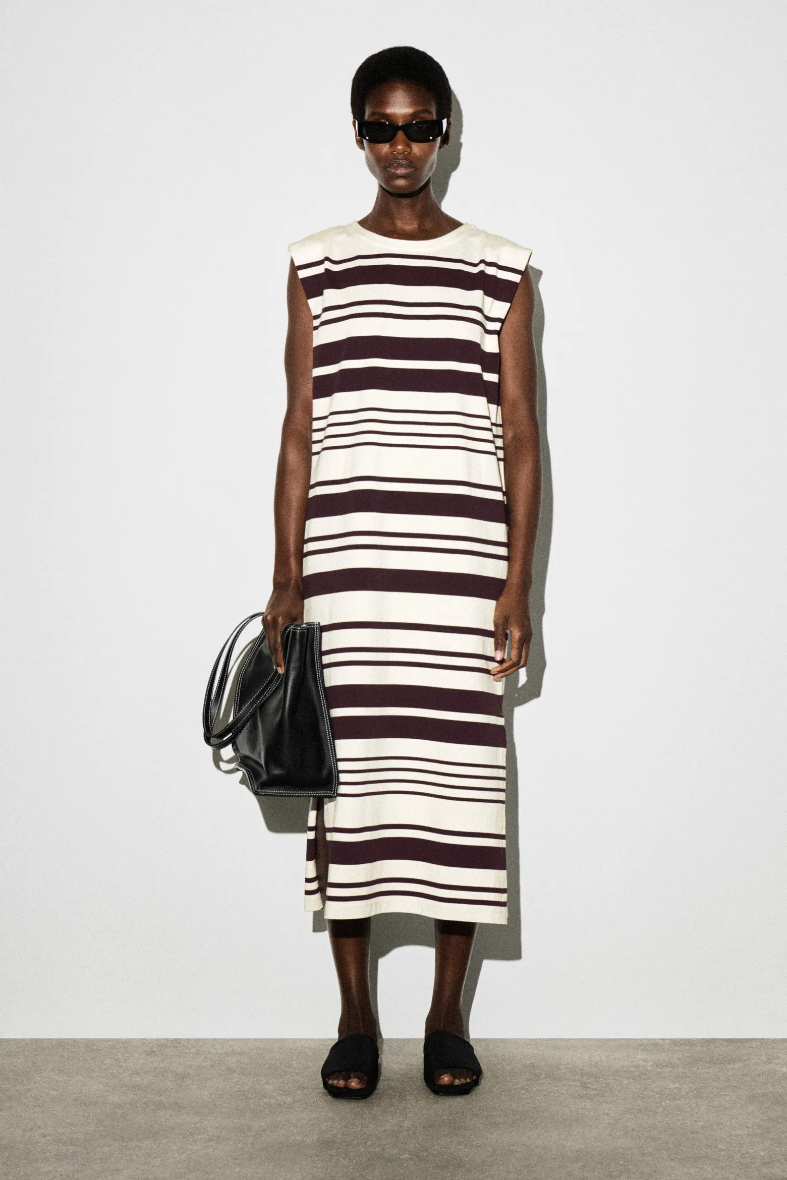 Folded-shoulder Cotton-jersey Midi Dress (Women) | Nordstrom | Nordstrom