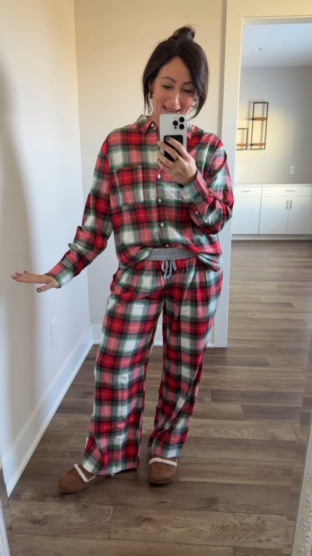 Comfiest aerie pjs! 
• medium top
• medium pants 
• slippers true to size 

#LTKFindsUnder50 #LTKmorningroutine #LTKSaleAlert