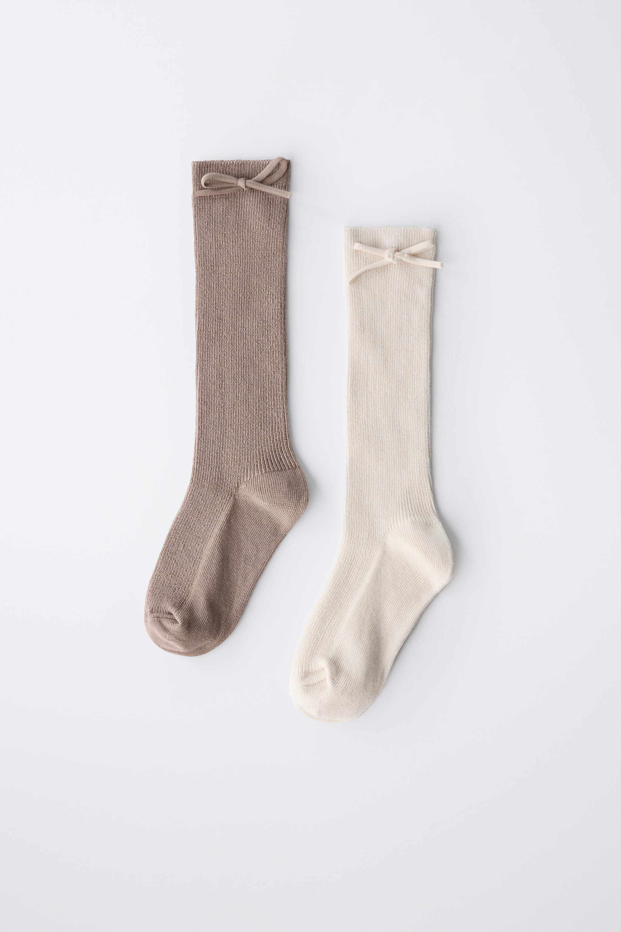TWO-PACK OF HIGH SOCKS WITH BOW | Zara US