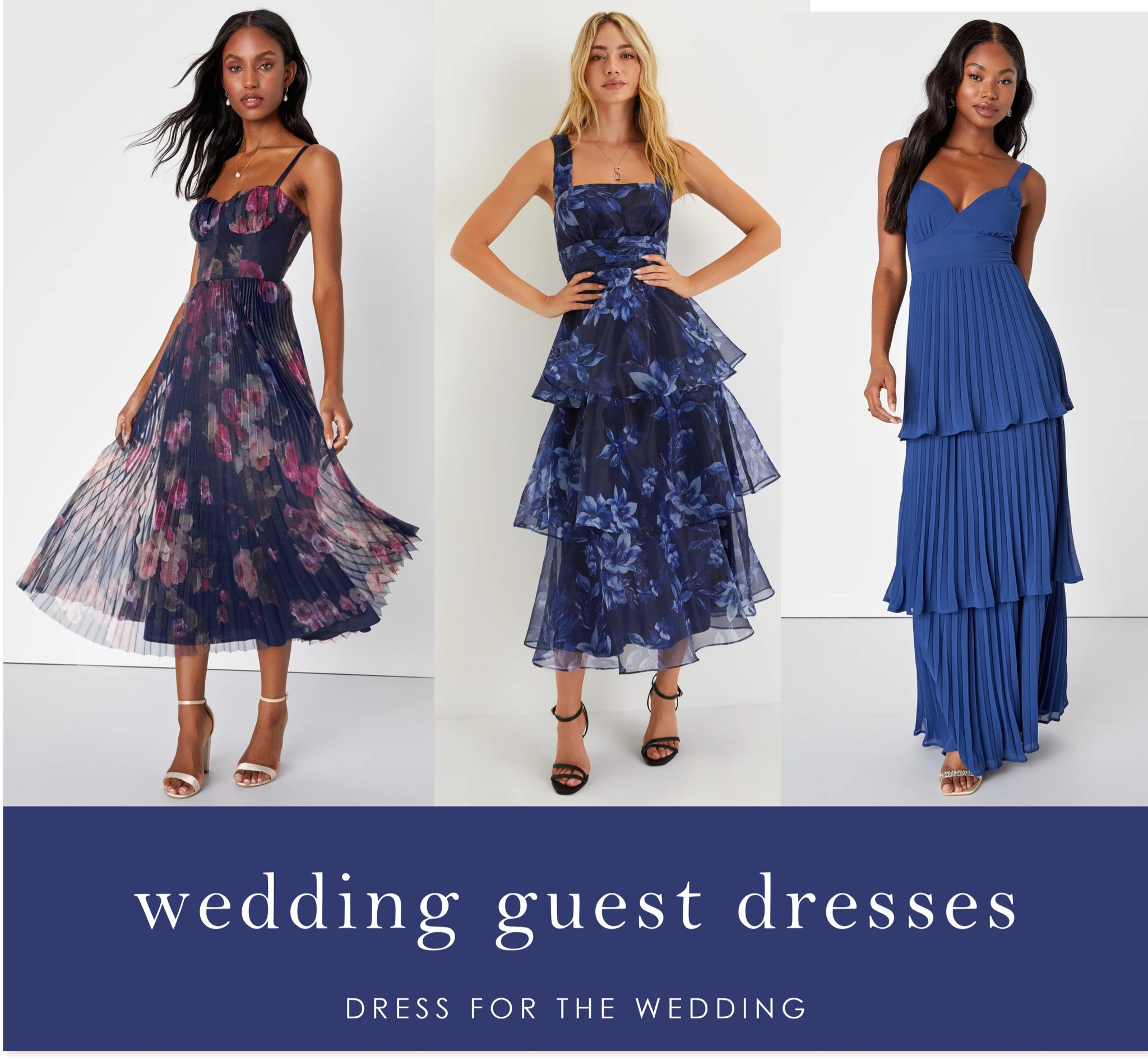 Navy blue dress outlet to wear to wedding