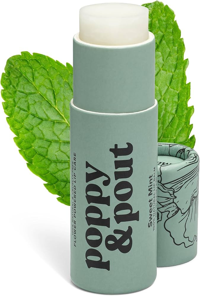 Poppy & Pout Sweet Mint A Jumbo Lip Balm | All Natural Lip Balms & Moisturizers | Hydrates with B... | Amazon (US)