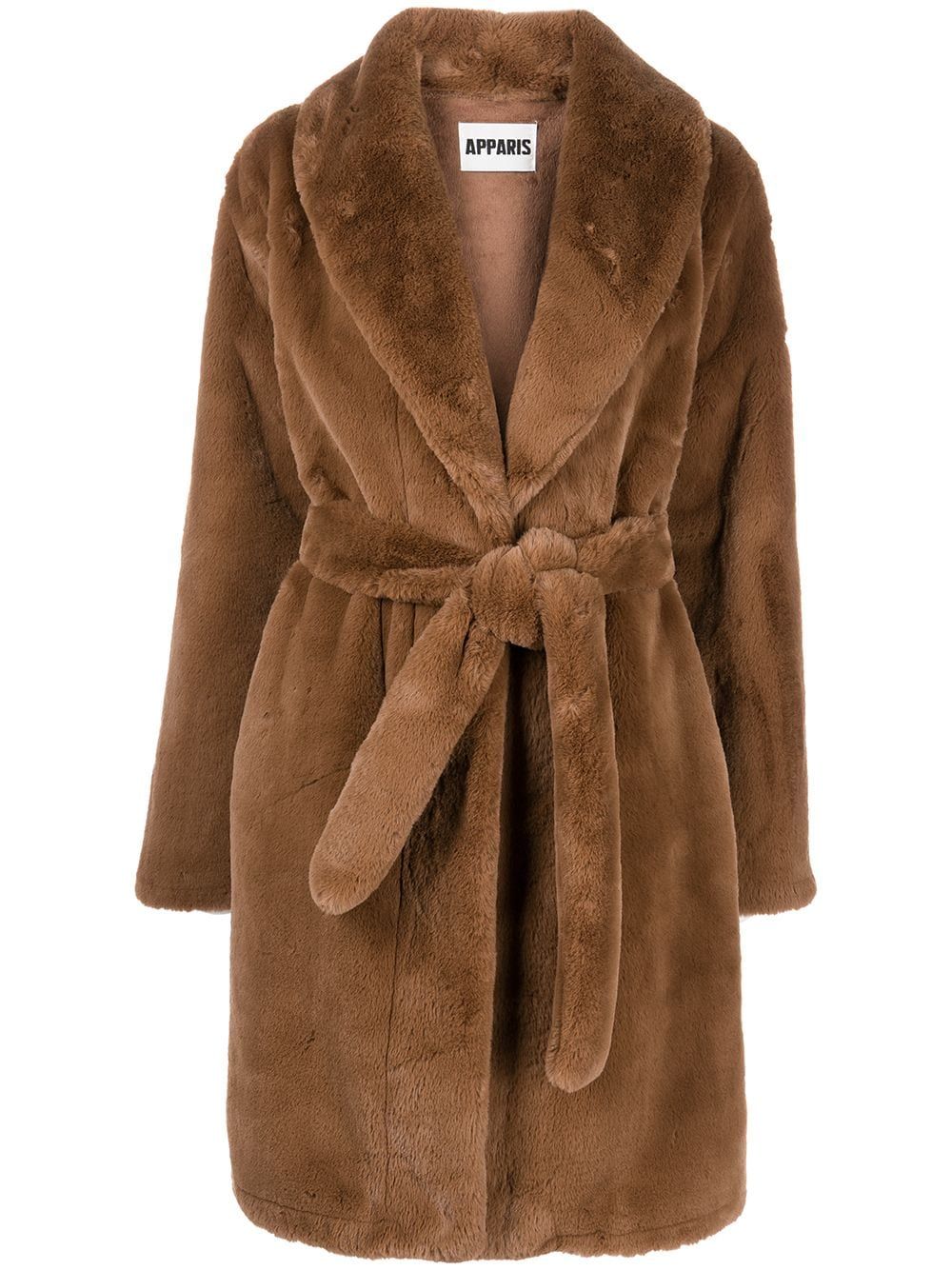 Apparis Bree Belted faux-fur Coat - Farfetch | Farfetch Global