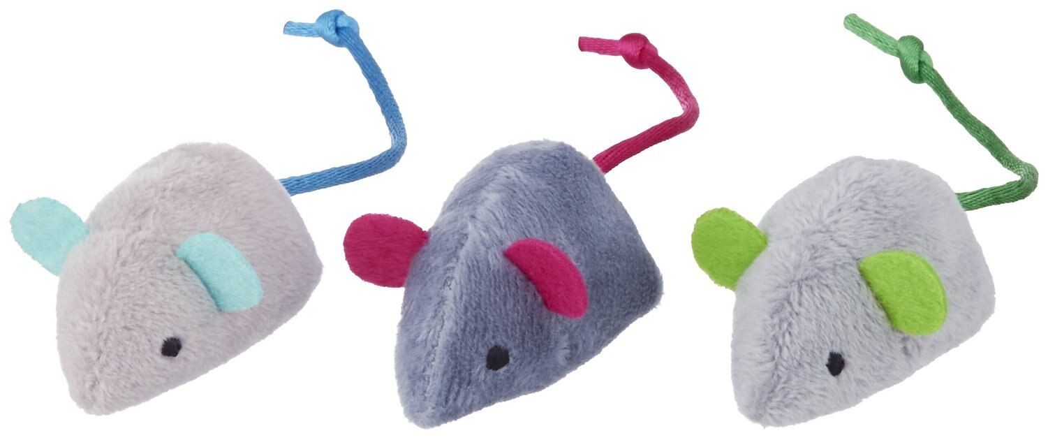 FRISCO Basic Plush Mice Cat Toy with Catnip, 3 count - Chewy.com | Chewy.com
