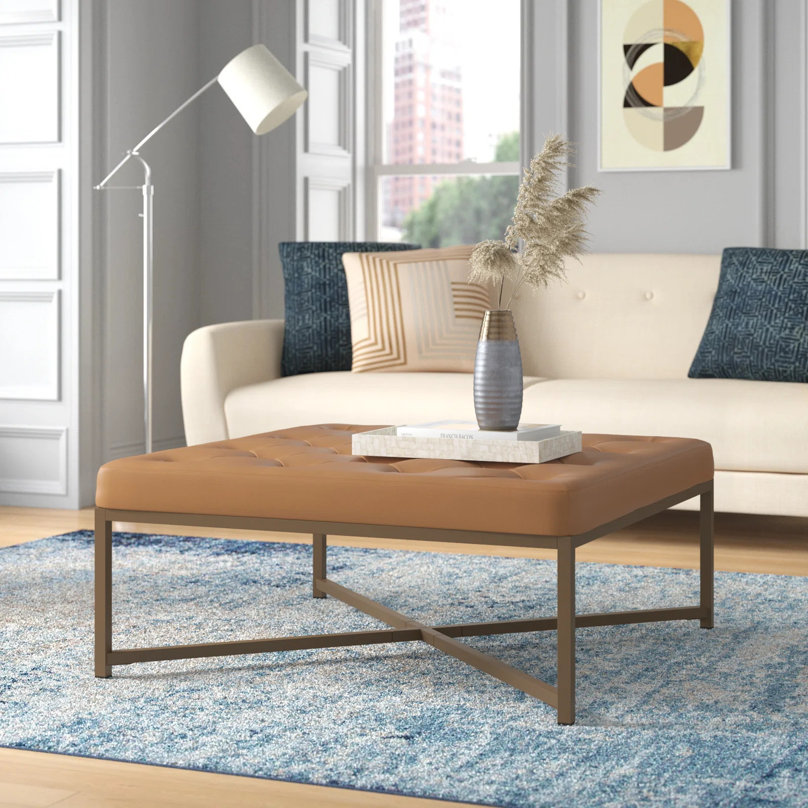 Aagna Faux Leather Ottoman | Wayfair North America