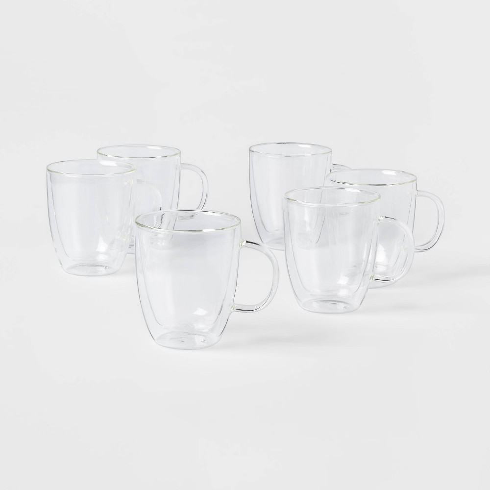 12oz 6pk Glass Mugs - Threshold | Target