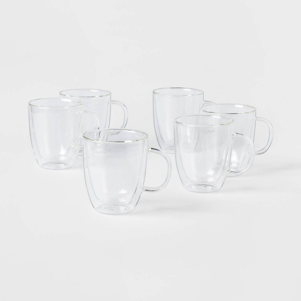 12oz 6pk Glass Mugs - Threshold | Target