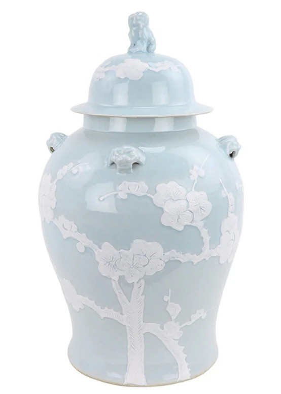 PASTEL PALE BLUE CHERRY BLOSSOM Jar | The Enchanted Home