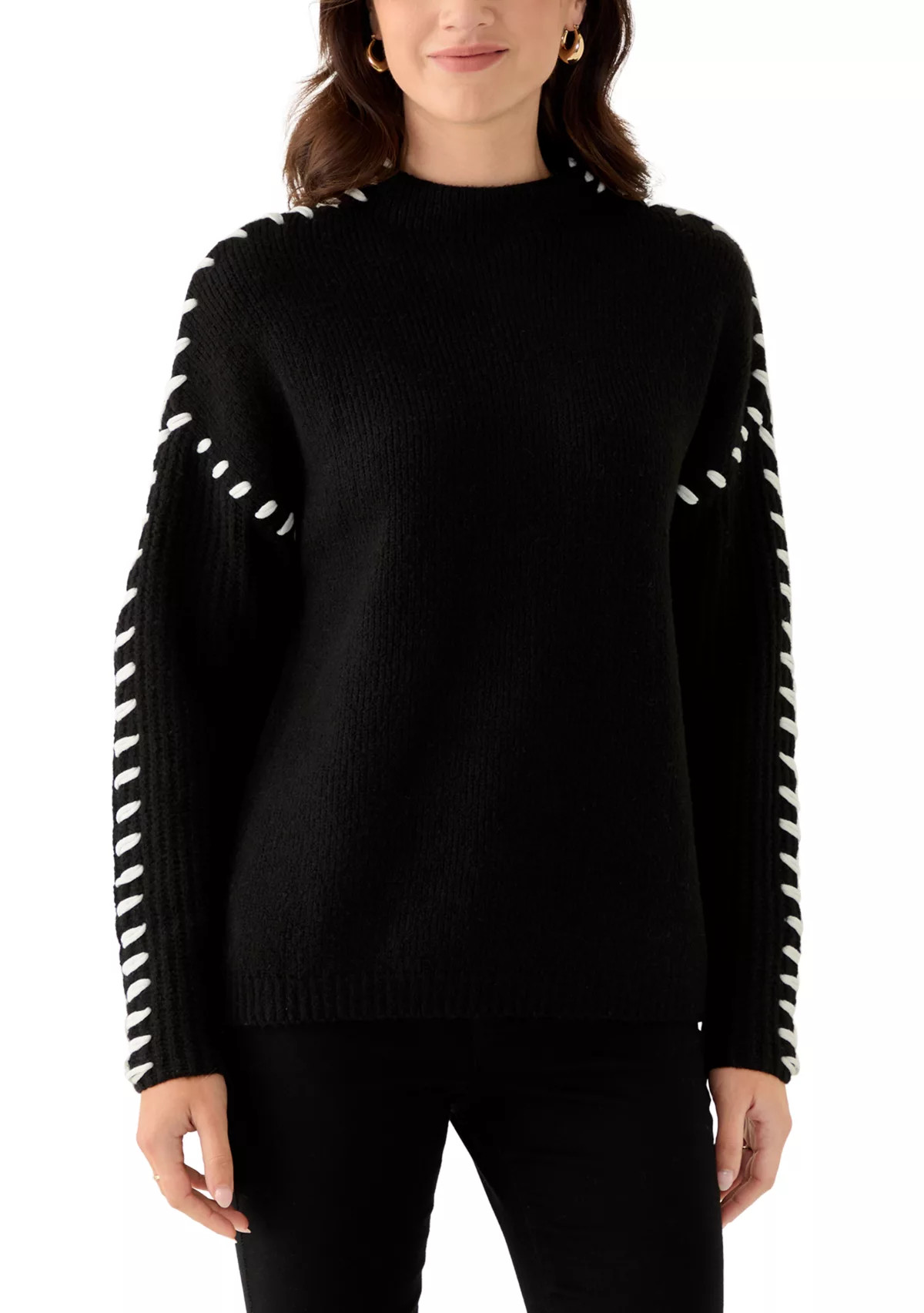 Women's Long Sleeve Stitched Sweater | Belk