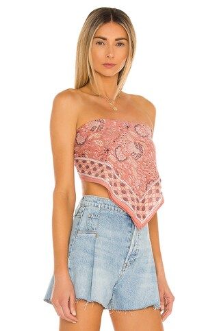 Cleobella Cora Scarf Top in Cherry Blossom Block Print from Revolve.com | Revolve Clothing (Global)