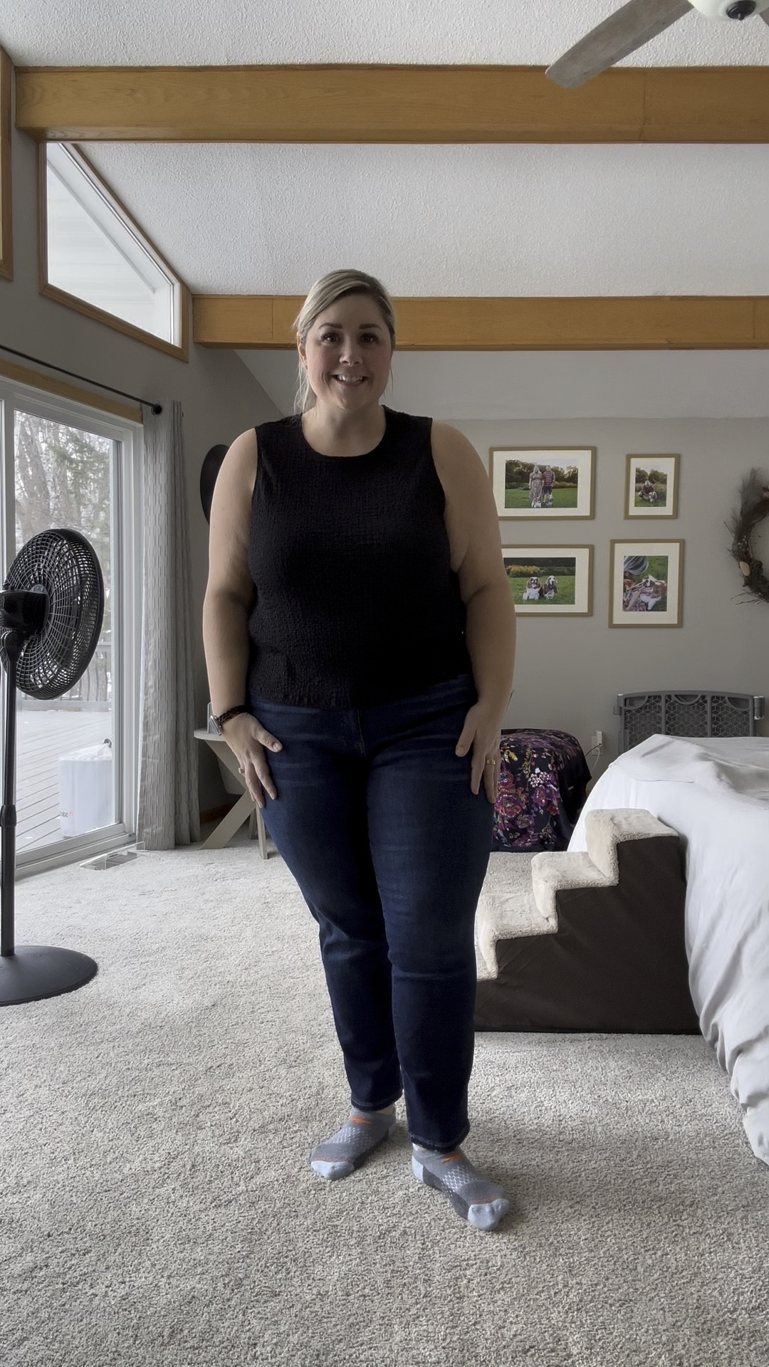 The textured tank is affordable and perfect for warmer weather or layering. I have it in both black and cream in a 1X  

#LTKMidsize #LTKPlusSize #LTKFindsUnder50