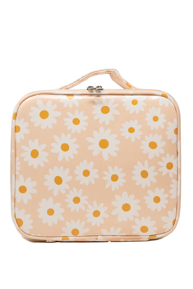No Time To Spare Pink Daisy Makeup Bag DOORBUSTER | Pink Lily