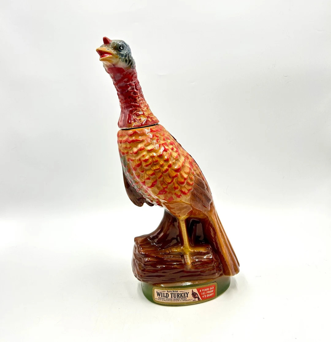 Vintage Wild Turkey Decanter, Austin Nichols No. 2, Red Orange Feathers, Collectible Empty Liquor... | Etsy (US)