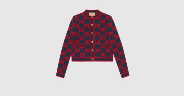 GG cotton and silk blend cardigan | Gucci (US)