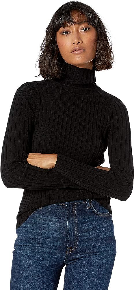 Women's Amy Fitted Turtleneck Ribbed Sweater | Amazon (US)