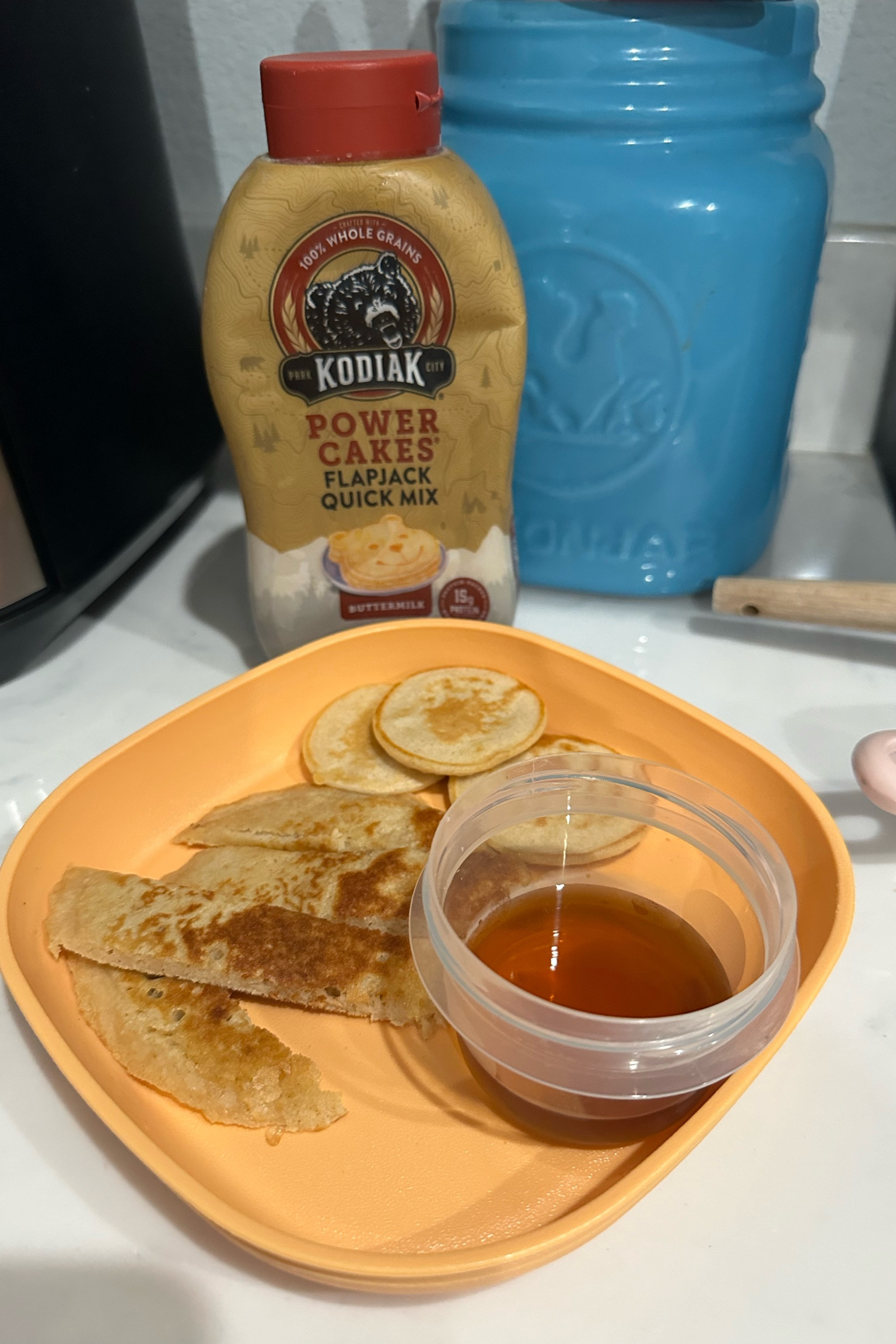 Kodiak pancakes squeeze bottle 

#LTKfamily #LTKbaby