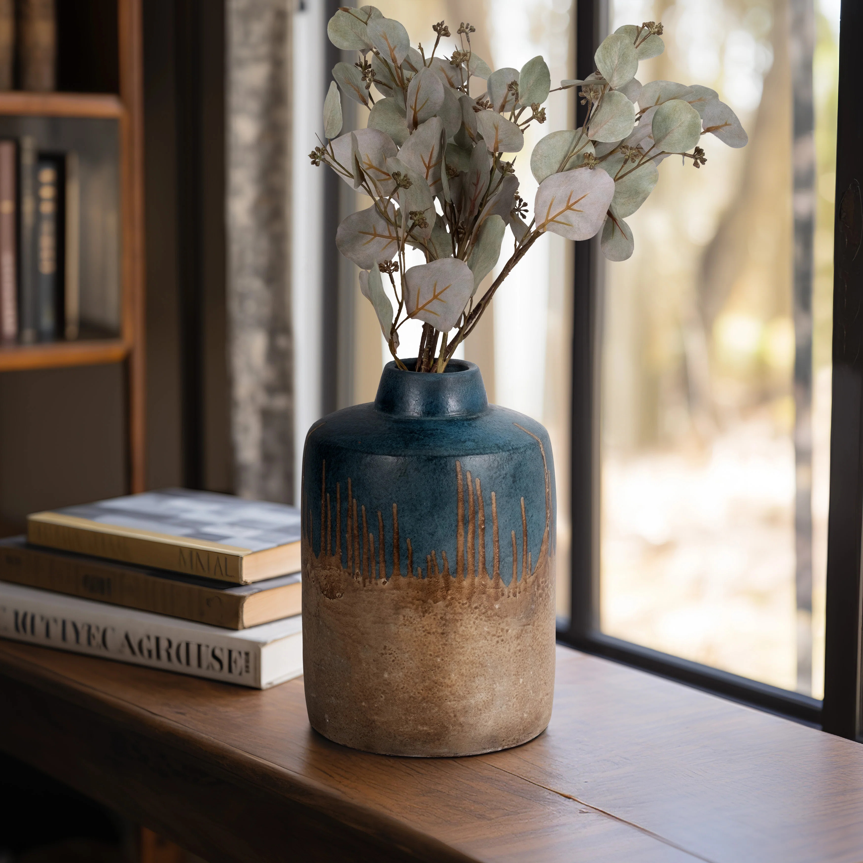 Decorative Vase Pottery Terracotta Stylish Handmade Accent Sculptural Modern Rustic Contemporary ... | Wayfair North America