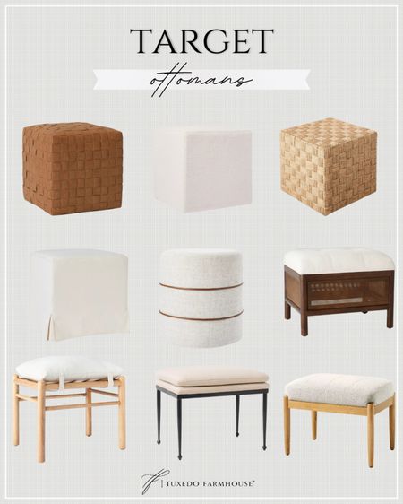 Target - Ottomans

A curation of stylish ottomans to help you elevate your space!

Seasonal, home decor, summer, ottoman, poof, stool, foot rest, accent

#LTKFindsUnder100 #LTKSeasonal #LTKHome