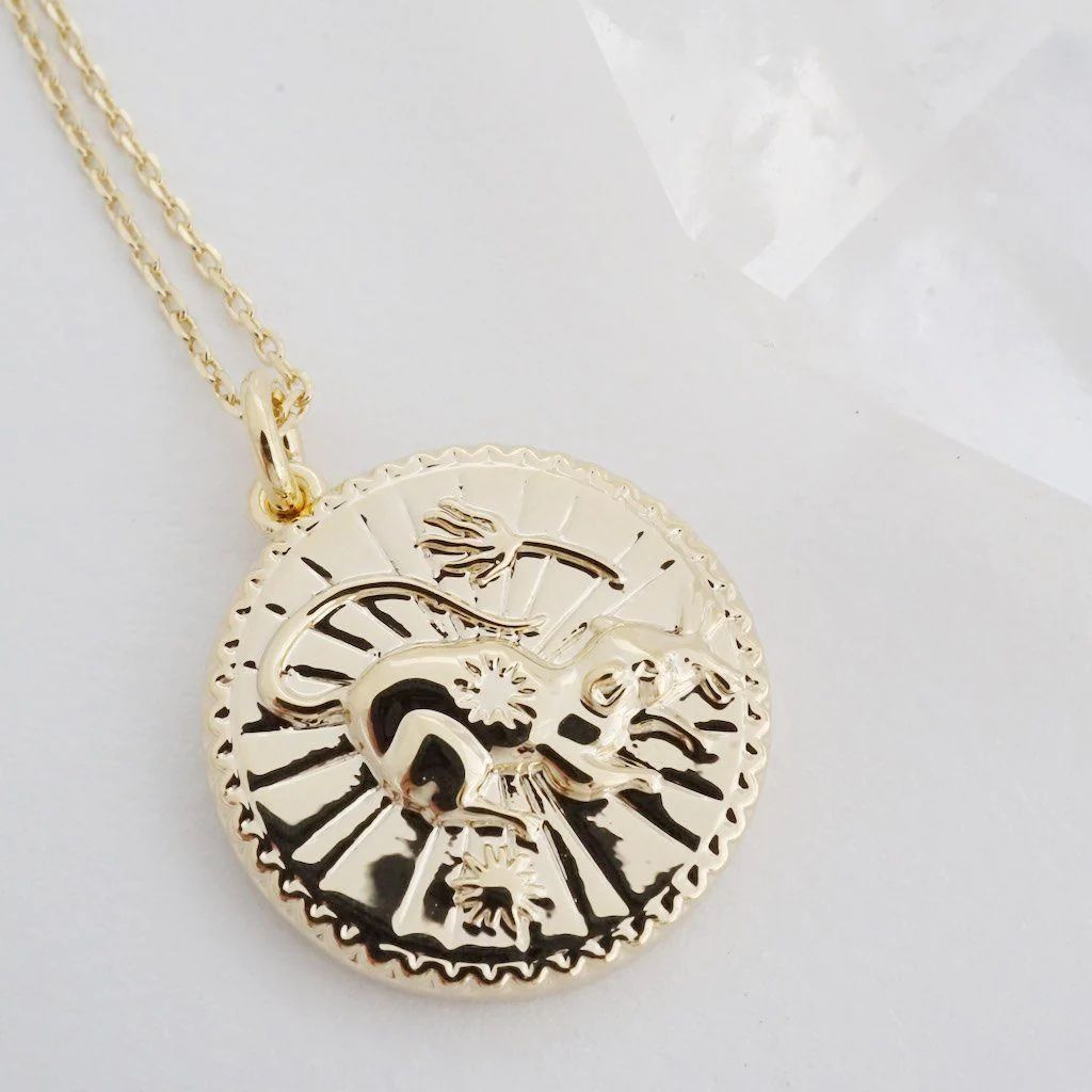 HONEYCAT Chinese Zodiac Disc Necklace | Delicate Jewelry | HONEYCAT Jewelry