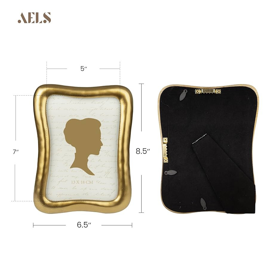 AELS 5x7 Inch Organic Modern Picture Frame, Organic Photo Frames with Glass Front, Photo Display,... | Amazon (US)