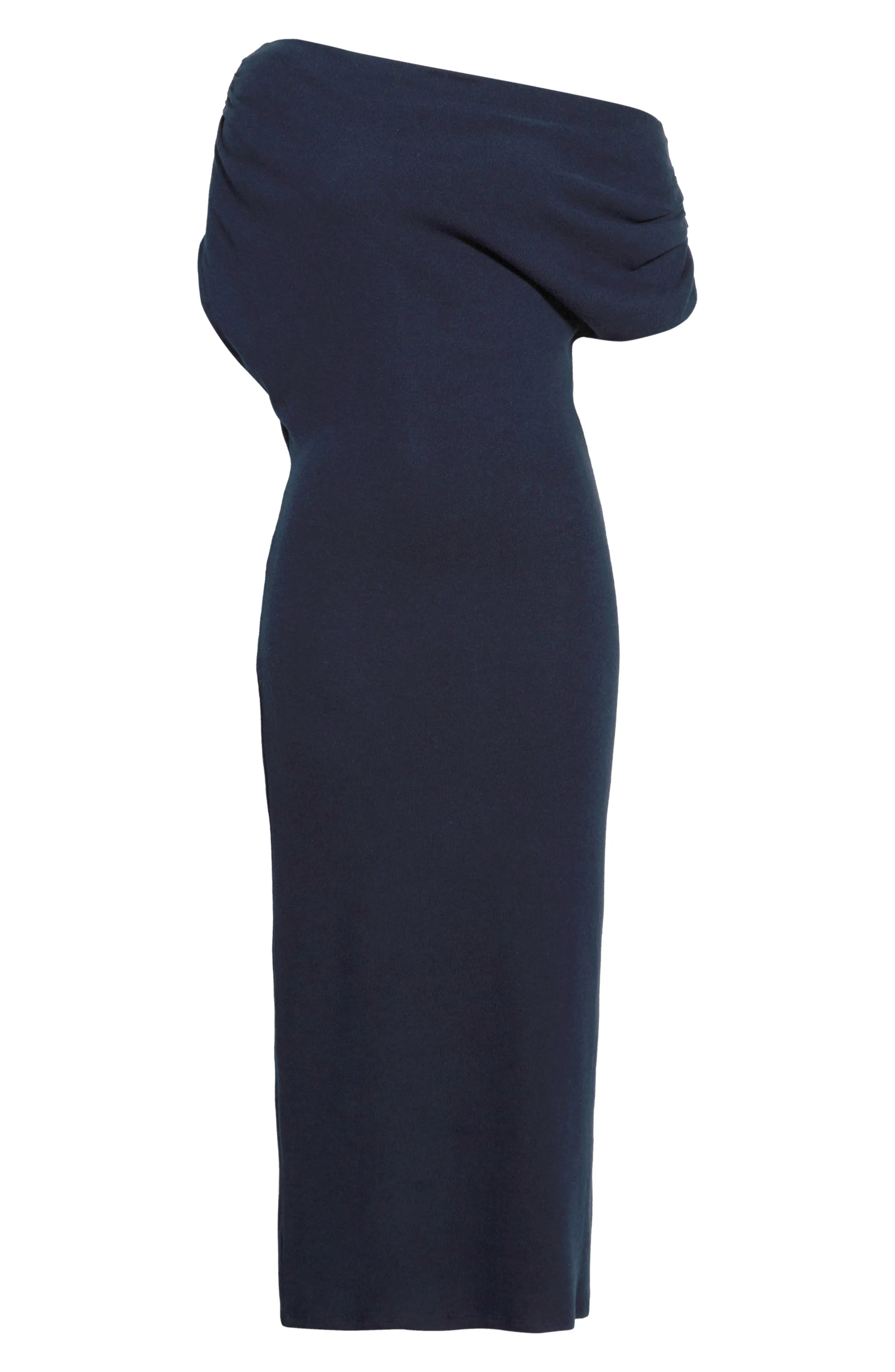 Reformation Iris One-Shoulder Dress in Midnight at Nordstrom, Size Medium | Nordstrom