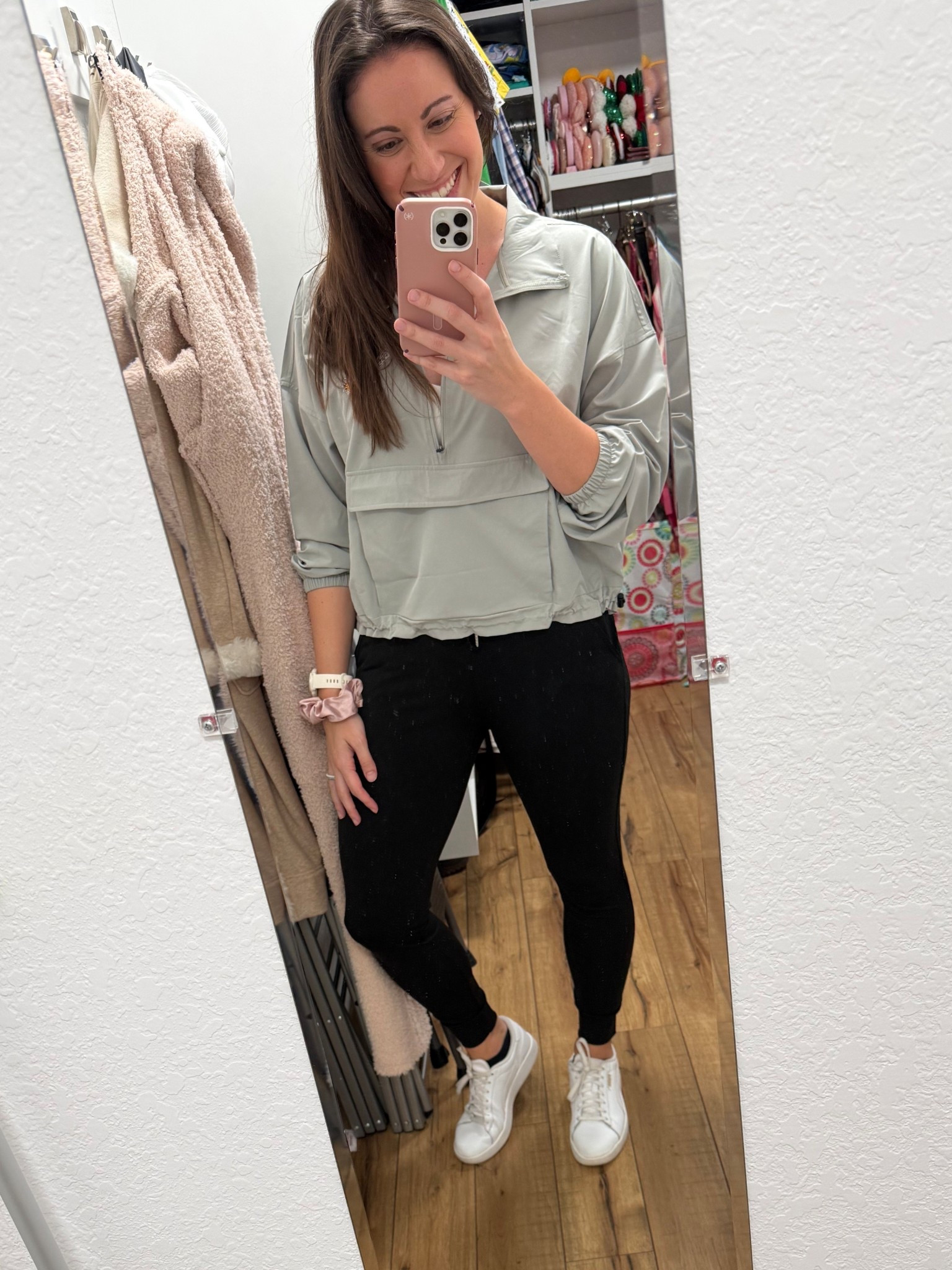 Travel fit for the day featuring a lightweight wind breaker/running jacket, Halara joggers in black and Puma sneakers! 

#LTKootd #LTKgrwm #LTKTravel