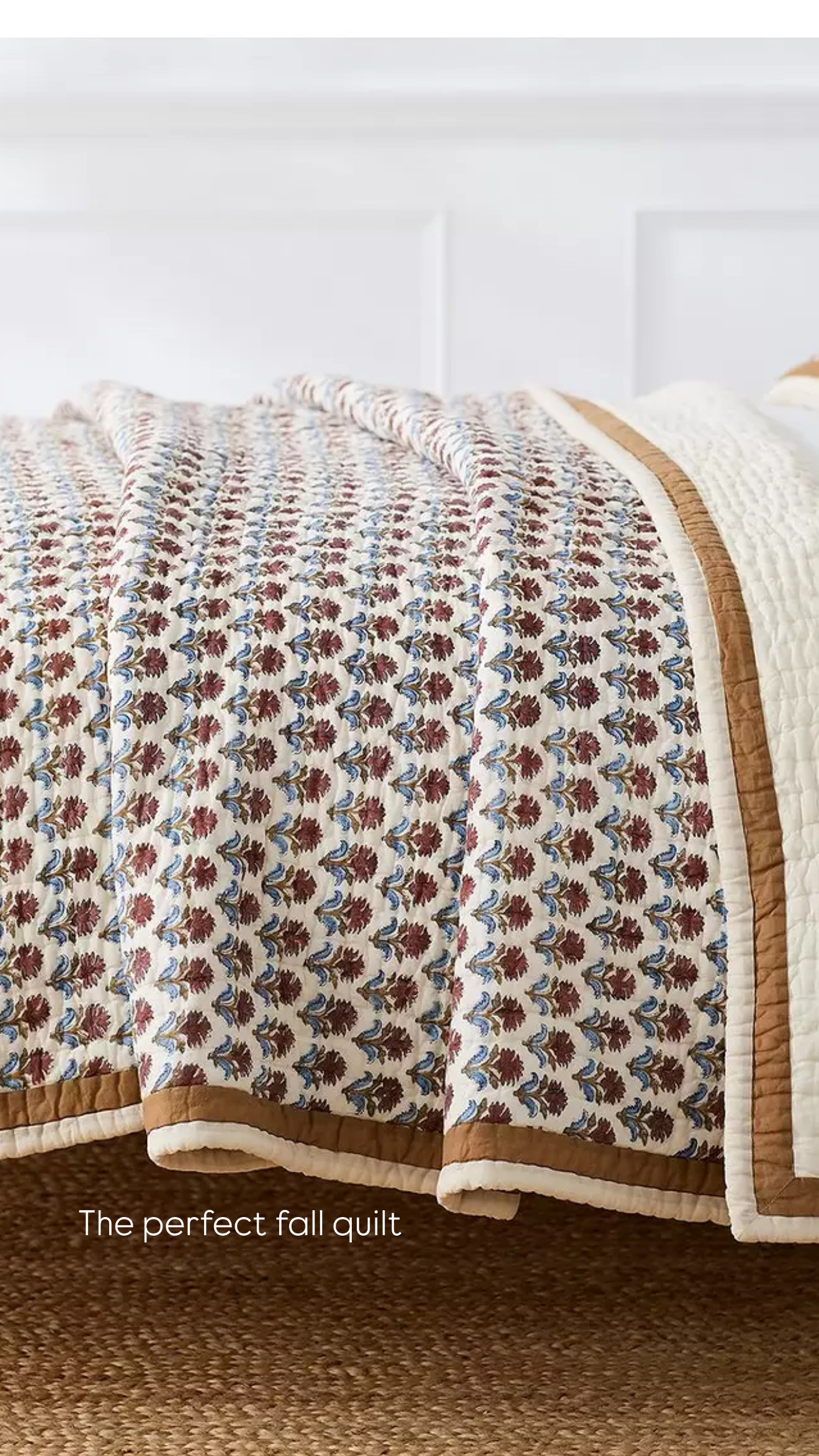A quilt you're going to want to grab for the fall and winter months ahead... these colors are earthy and beautiful and the pattern is so pretty. Love it folded at the foot of the bed but also it's so soft and lightweight that it would make the perfect bed blanket for warm sleepers! I love all three colorways..... currently on sale!!  

 #LTKSeasonal #LTKHome #LTKSaleAlert